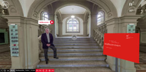 University of Bern, start of the virtual tour at the Bachelor Information Days