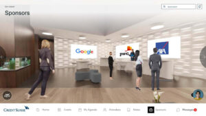 Ansicht Plattform der Credit Suisse (Schweiz) AG für den SUB Unternehmerkongress 2020.